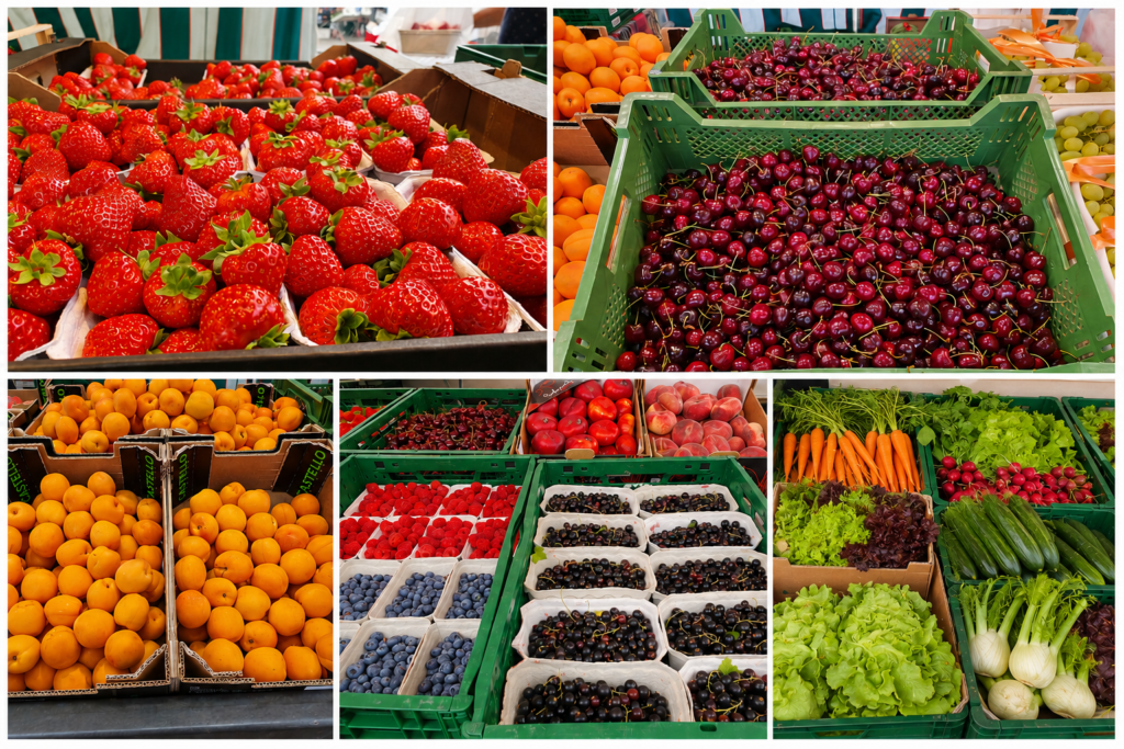 Süße Sommerboten auf dem Wochenmarkt – Erdbeeren und Kirschen haben Hochsaison